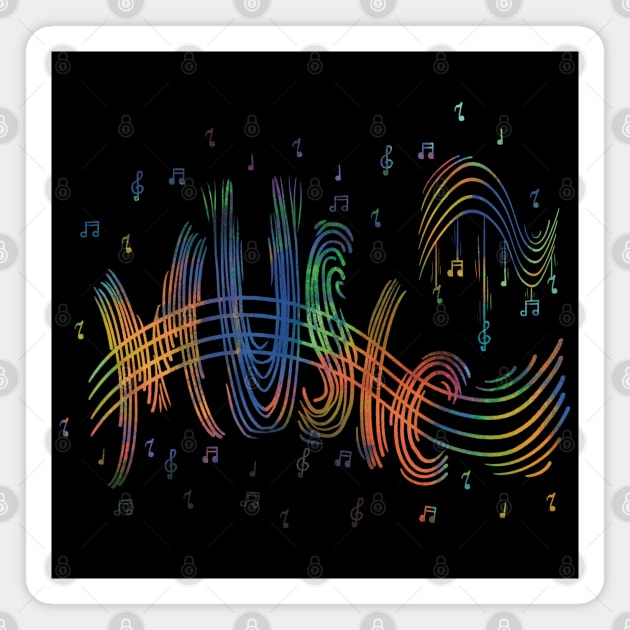 Music lovers inspirational art Magnet by Xatutik-Art